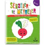 Yiyeceklerle Eğlence "4 Yaş Noktaları Birleştirelim - Sebzeler Ve Meyveler" Eğitici Etkinlik Kitabı