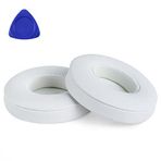 Yizhet 1 Çift Yedek Kulak Pedleri Beats Solo ile Uyumlu 2 Solo 3 Kablosuz Bluetooth Kulaklık Premium Bellek Köpüğü ve Protein Deri (Beyaz)