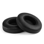 Yizhet 1 çift yedek kulak yastığı, Beats Solo 2 Solo 3 kablosuz Bluetooth kulaklık ile uyumlu, birinci sınıf hafızalı köpük ve protein deri (siyah)