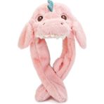 Yj Meet Kulakları Hareket Ettirebilen Peluş Çocuk Şapkası (Yurt Dışından) - Pembe