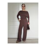YK FASHION Kayık Yaka Salaş Premium Takım