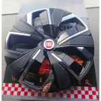 Yk Fiat Doblo / Fiorino Uyumlu 15 Inç Krom Çıtalı Jant Kapağı 4'lü Takım Amblem Hediyeli