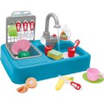 Yk Store Modern Mutfak Çeşmeli Lavabo Seti 30 Parça - Mavi