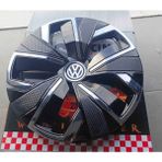 Yk Volkswagen Polo / Golf / Jetta Uyumlu 14 Inç Krom Çıtalı Jant Kapağı 4'lü Takım Amblem Hediyeli