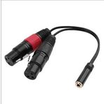 YKA 3.5 mm Stereo Dişi-2 Xlr Dişi Kablo 20 cm