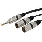 YKA 6.3mm Stereo Erkek-2 Xlr Erkek Kablo 2 Metre