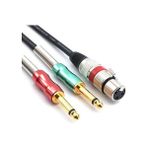 YKA Xlr Dişi 2x6.3 mm Mono Erkek Kablo 2 Metre