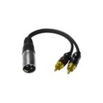 YKA Xlr Erkek-2 Rca Dişi Çevirici Kablo