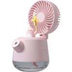 YKD Store A04A USB Sevimli Pet Kettle Sprey Masaüstü Fan (Pembe Küçük Dinozor)
