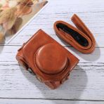 Ykd Store Canon Powershot G7 x Mark Iı Için Tam Vücut Deri Kılıf Çanta Kahverengi (Yurt Dışından)