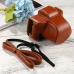 Ykd Store Fujıfılm X-T200 Için Pu Deri Kamera Tam Vücut Kılıfkahverengi (Yurt Dışından)