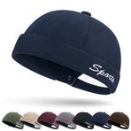 YKDLLF Yazlık Docker Cap Cotton Docker Cap Denizci Şapkası Liman Şapkası Orijinal Docker Şapkası Erkek Yazlık Brimless Şapka, Mavi (Marineblau), 57