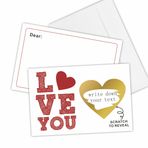 YKYENR Sevgililer Günü Sürprizi Gösterim Kartları - Love You - Zarflı 2 Kazı Kazan Tebrik Kartı - Çift Taraflı Doldurma Tarzı Kendin Yap Sürpriz Tebrik Kartları, Parti İyiliği ve Malzemeleri - A05