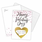 YKYENR Sevgililer Günü Sürprizi Gösterme Kartları - Float Hearts - Zarflı 2 Kazı Kazan Tebrik Kartı - Çift Taraflı Doldurma Tarzı Kendin Yap Sürpriz Tebrik Kartları, Parti İyiliği ve Malzemeleri - A05