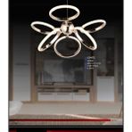 Yldrm LD072 Model Gold 3 Renkli Salon ve Oturma Odası Için Ideal Alüminyum Avize, 65X70 - Beyaz -Sarı - Gün Işığı