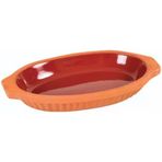 Yldz Büyük Boy Dekorlu Kayik Sirli Toprak Güveç Tencere Firin Tepsi(33 * * 5 Cm)