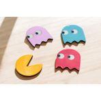 YLN Design Pac-Man Temalı El Boyaması & Epoksi Kaplamalı Bardak Altlıkları | Oyuncular İçin El Yapımı Hediye Seti | Ham MDF Bardak Altlığı | Ylndesign Wood&Craft - Ahşap
