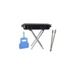 Ym Home Seyyar Ayaklı Emaye Mangal + Yelpaze + Maşa 50x35 cm