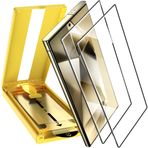 YMHML Samsung Galaxy S24 Ultra Ekran Koruyucu için En Son 10H Temperli Cam, [Tek Dokunuşla Hızlı Parmak İzi Kilidini Açma] [Kolay Otomatik Hizalama/Kapalı Toz Giderme] [Tam Kapsama ve Askeri