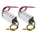 Ymiko 2 Adet Gerilim Düşürücü Dönüştürücü, IP68 Su Geçirmez Gerilim Dönüştürücü DC 8‑50V - 5V 3A 15W Araba, Gemi, Yat, Demiryolu, Havacılık için Voltaj