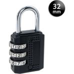 YMK YMK-1332 Üç Basamaklı Şifreli Asma Kilit Siyah 32 mm