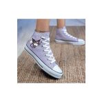 Ymn ayakkabı Kuromi Baskılı Lila Bilekli Spor Ayakkabı Çocuk Sneaker
