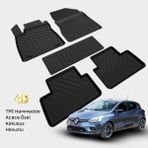 Yms Art Renault Clio 4 Araca Özel 4d Havuzlu Oto Paspas 2012 2013 2014 2015 2016 2017 2018 2019 - Siyah