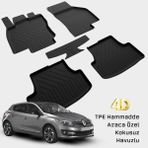 Yms Art Renault Megane 3 Paspas 2008 2015 Uyumlu Araca Özel 4d Havuzlu Paspas - Siyah