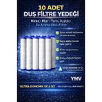 YMV 10 Adet Yedek Duş Başlığı Kireç Pas Tortu Arındırıcı Engelleyici Filtre Kolay Montaj