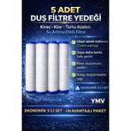 YMV 5 Adet Kireç Pas Tortu Arındırıcı Engelleyici Filtre Filtreli Duş Başlığı Yedek Arıtma Filtresi