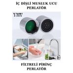 YMV Su Tasarruflu Musluk Perlatoru – 1 Adet Krom Kaplama Pirinç | Sıçratmaz Filtre | Musluk Ucu