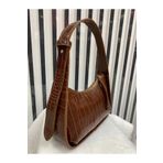 YMZBAG Taba Kadın Kroko Desenli Baget Çanta