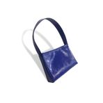 YMZBAG Tırtıklı Lacivert Orta Boy Rugan Kadın Omuz Çantası v2
