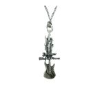 Yngwie J. Malmsteen Alevli Elektro Gitar Kolye – Unisex - 60 Cm Zincir