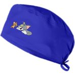 Ynk Store Tom And Jerry Baskılı Doktor Hemşire Bonesi Diş Hekimi Bonesi Aşçı Şef Bonesi Cerrahi Bone Chef Bandanası - Saks Mavisi - standart