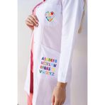 YnkStore Sınıf öğretmeni önlüğü 1. Kalite alpaka beyaz baskılı önlük öğretmen