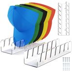 YNPJQWP Beyzbol Şapkaları için Şapka Düzenleyici (2 Paket), Ekran ve Depolama için Kaymaz Pedli, Güçlü Yapışkanlı Duvar için Şapka Kancaları Askıları veya Duvara Delinmiş Montaj (Beyaz)