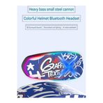 Ynt İthalat Helmet Graffiti Motor Kask Kulaklık Rgb Modlu Su Geçirmez 6.0 Bluetooth Intercom Yenı Model