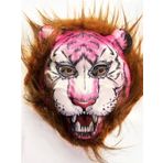 YNT İthalat Kahverengi Saçlı Pembe Yüz Kurt Maske Kaplan Maske Mega Peluş 26 No SM-SMR-D140-26