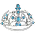 YNT İthalat Mavi Taşlı Elsa Çocuk Tacı Prenses Tacı Kraliçe Tacı 16X14 Cm SM-SMR-D219