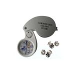 Ynt İthalat Mini 40x25mm Takı Büyüteç, Cep Büyüteç, Teftiş, Elmas Pullar, Madeni Kontrol Lup Mg21011