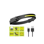 YNT İthalat Ps-001 5 Aydınlatma Modlu Cob Led Sensörlü Usb Şarj Edilebilir Dahili Pilli Kafa Lambası AH-AVH-863