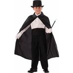 YNT İthalat Sihirbaz Pelerini 90 Cm Ve Sihirbaz Şapkası Siyah Renk Çocuk Boy SM-SMR-D160-PELERİN