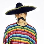 YNT İthalat SM-SMR-E161-G Sombrero Meksika Şapkası Mariachi Altın Şeritli Yetişkin Boy