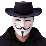 YNT İthalat SM-SMRE102G095 Vendetta Maske Ve Şapka Seti – Anonim Stil Parti Maskesi