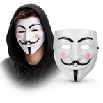 YNT İthalat SM-SMRG095 V Mask Premium Vendetta Beyaz Maske (Guy Fawkes Stil)
