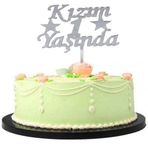 Ynt İthalat SM-SMRPLKS-3 Gümüş Kızım 1 Yaşında İlk Yaş Doğum Günü Parti Süsü