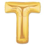 YNT İthalat T Harf Folyo Balon Altın Renk 40 İnç SM-stok747