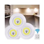 YNT İthalat Uzaktan Kumandalı 3 Lü Spot Led Lamba Kablosuz Pilli Işıldak AH-AVH-475