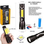 YNT İthalat Uzun Menzilli El Feneri Mıknatıslı Wt-602 GF-GUVF-558